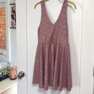 Silence + Noise Blush Pink Sparkle Dress - Medium